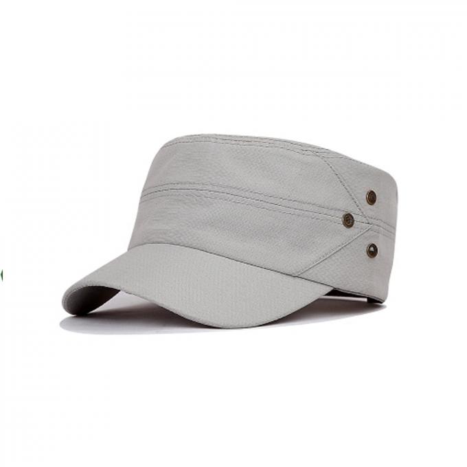 100% pamuk askeri kap düz üst şapka özel logo boş askeri ordu şapka