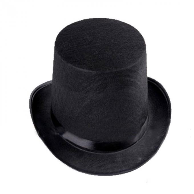 Klasik sert üst şapka,% 100 saf yün Steampunk üst şapka