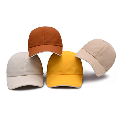 %100 Polyester 6 Panel Beyzbol Şapkası Katı Klasik Altı Panel Yapılandırılmamış Baba Şapkası