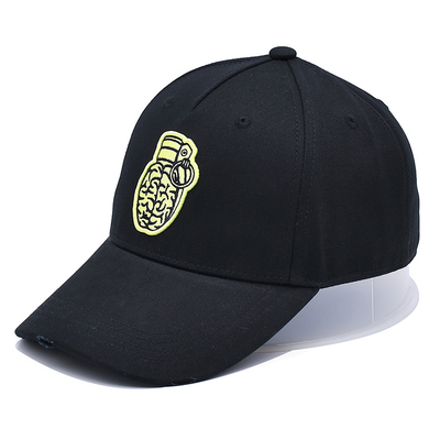 5 Panel Camper Spor Şapkası Delikli 2/4/6/Yok Siyah Renk Nakışlı Logolu