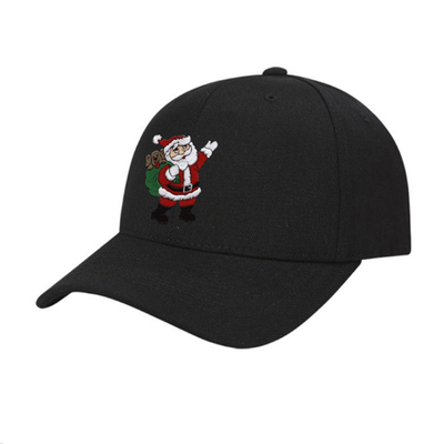 Noel Baba Karikatür Visor Marka Özelleştirme Nakış Komik Merry Christmas Beyzbol Şapkası Siyah Beyzbol Şapkası