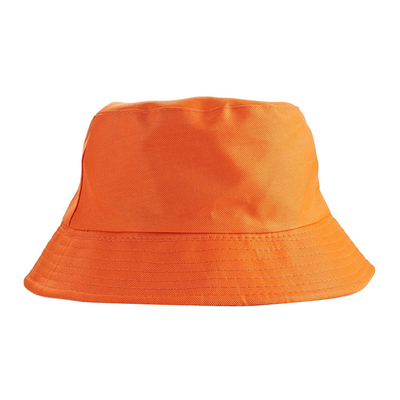 Kişiselleştirilmiş Turuncu Gençlik Kova Şapkası, Düz Renkli Bacalı Kentsel Kova Şapkaları
