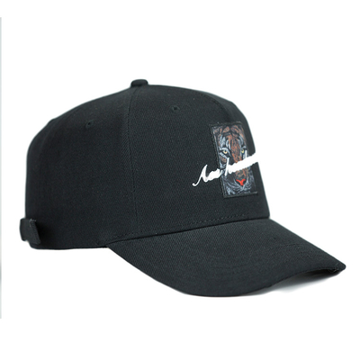 Erkek Metal Toka Şapka Siyah Hayvan Kapaklar Özel Işlemeli Logo Yama Beyzbol Şapka