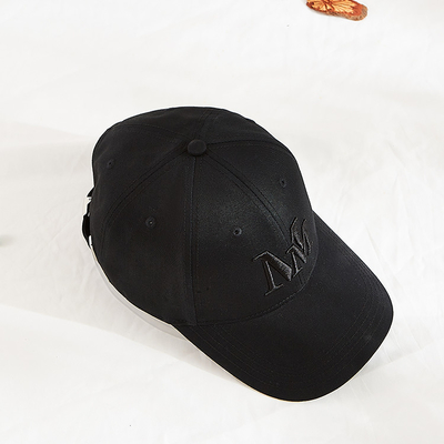 Boş Desen Pamuklu Dimi Nakışlı Beyzbol Şapkaları Siyah Renk