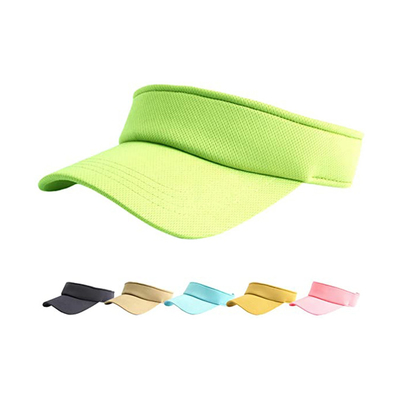 Yetişkinler Boş Plastik Bayanlar Güneşlik Şapka Velcro Geri Kapatma