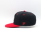 Kalça Pop Düz Kenarlı Snapback Şapka 3D İşlemeli Siyah Ve Kırmızı