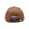 %100 Pamuk Dimi İşlemeli Beyzbol Şapkası Kahverengi 6 Panel Şapka