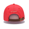 3D İşlemeli Beyzbol Şapkaları Deri Kayış Baba Şapkası Unisex Yetişkin Boyu Kırmızı Özel Logo