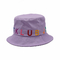 Mor %100 Pamuk Kova Şapka 58cm 3D İşlemeli Kadın