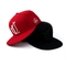 Özel 3d Puf Nakış Düz Kenarlı Snapback Şapkalar Siyah Kırmızı Mavi Renk