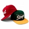 Özel 3d Puf Nakış Düz Kenarlı Snapback Şapkalar Siyah Kırmızı Mavi Renk