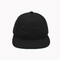 Siyah Plastik Yapış Toka Düz Kenarlı Snapback Şapkalar Tek Beden Herkese Uyar Yapılandırılmış Taç