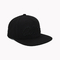 Siyah Plastik Yapış Toka Düz Kenarlı Snapback Şapkalar Tek Beden Herkese Uyar Yapılandırılmış Taç