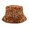 Sonbahar ve kış yeni Kova şapka peluş renkli leopar desenli batik havzası şapka sıcak şapka