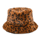Sonbahar ve kış yeni Kova şapka peluş renkli leopar desenli batik havzası şapka sıcak şapka