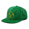 Unisex 6 Panel Snapback Şapka Yeşil Kişiselleştirilebilir Renkli Fitilli Kadife Kumaş