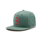 Yeşil vintage pamuk ayarlanabilir snap back boş katı renk düz kenarlı snapback şapka 3d nakış snapback