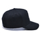 Özel 5 Panel Beyzbol Şapkası Pamuk Twill Sporları Siyah Baba Şapkası 3D nakış Logo