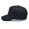 Özel 5 Panel Beyzbol Şapkası Pamuk Twill Sporları Siyah Baba Şapkası 3D nakış Logo