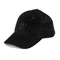 Uniseks Gömme yapılandırılmamış beyzbol kapaklar, siyah kadife beyzbol şapkası hızlı kuru