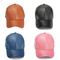 Renk Boş Pu Deri 6 Panel Beyzbol Şapkası Kadınlar İçin Yapısız Stil