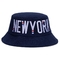Nakış New York Stili Balıkçı Kovası Şapka% 100 Polyester Kumaş