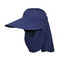 Lacivert UV Koruma Disket Açık Boonie Şapka Yürüyüş Düz Tip İçin