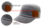 Özelleştirilmiş deri yama LOGO Ayarlanabilir Harbiyeli Şapkalar, Düz Üst Ordu Görevlisi Şapka Serin Tasarım