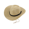 İşlemeli Logolu Şık Örme Yaz Kovboy Hasır Şapka