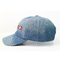 Kişiselleştirilmiş Özel Tasarım Denim Beyzbol Şapkaları / 6 Panel Yıkanmış Düz Baba Şapka