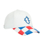 Beyaz 6 Panel Baba Şapka / Özel Nakış Logo Baskı Bill Metal Kova Beyzbol Spor Kap