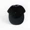 Plastik Toka Siyah Düz Ağız Snapback Şapkalar 3D Nakış Mektup Logosu