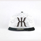 Moda Beyaz Düz Bill 5 Panel Noktalar Kap Özelleştirilmiş 3D Kauçuk Logo Hip Hop Kap Adam Için