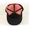 Kişiselleştirilmiş 5 Panel Kamyon Şoförü Kapağı Lacivert Pamuk + Kırmızı Polyester Hasır