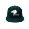 Özelleştirilmiş Koyu Yeşil Hip Hop Snapback Şapkalar Düz Ağız% 100 Pamuk