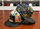 Plastik Toka Düz Ağız Snapback Şapkalar Renkli Dijital Sublime Baskılı Deri Yama