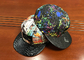 Plastik Toka Düz Ağız Snapback Şapkalar Renkli Dijital Sublime Baskılı Deri Yama