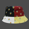 Yeni varış moda Küçük etiket ile özel yüksek kaliteli süblimasyon desen bahar yaz balıkçılık kova şapka / kap