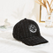 Metal Tokalı Siyah 50cm İşlemeli Beyzbol Şapkaları