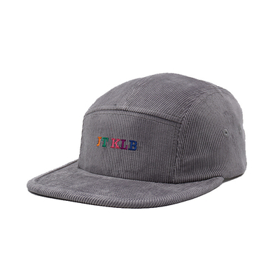 Gri 5 Panel Kamyon Şoförü Şapkası Visor Unisex Premium Beyzbol Şapkası Snapback Ayarlanabilir Tek Boyut