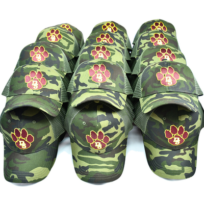 Yeşil Dişli Kamyon Şapkası Özel 6 Panel Gorra Kamyon Şapkası Kırık Logo ile