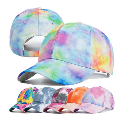 Özel Moda Hip Hop 6 Panel Dye Dye Beyzbol Şapkası Başlık Yüksek Taç Düzensiz Baseball Şapkaları