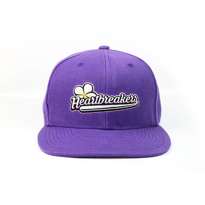 100% Akrilik Kişiselleştirilmiş Snapback Şapka / Nakış Logo Snapback Kap Ve Şapka
