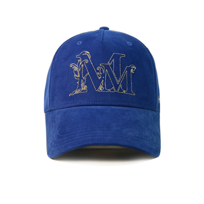 düz Stil Rahat 6 Panel Erkek Kadife Beyzbol Şapkası Boyutu 56-60 CM