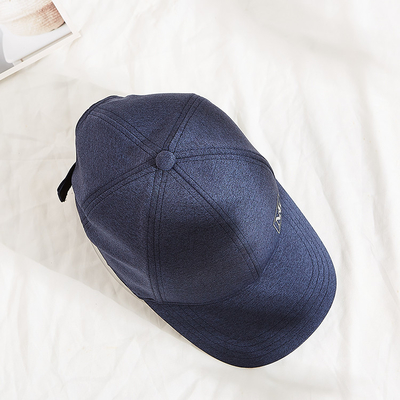 Özelleştirilmiş Mavi Yapılandırılmış Baskılı Beyzbol Şapkaları Hızlı Kuruyan Yansıtıcı Logo