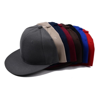 Bahar için Ayarlanabilir Açık Düz 6 Panel Snapback Beyzbol Şapkası Düz ​​Brim