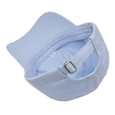 Ayarlanabilir Düz Beyaz Beyzbol Şapkası 6 Panel 56cm Ortak Kumaş
