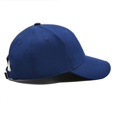 Mavi 54cm 6 Panel Pamuklu Beyzbol Şapkaları Unisex Ayarlanabilir Özel Logo
