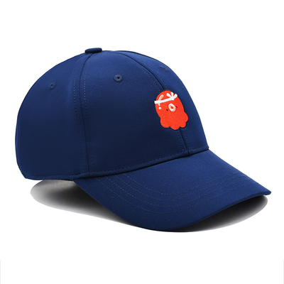 Mavi 54cm 6 Panel Pamuklu Beyzbol Şapkaları Unisex Ayarlanabilir Özel Logo