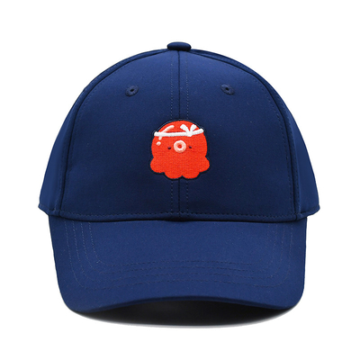 Mavi 54cm 6 Panel Pamuklu Beyzbol Şapkaları Unisex Ayarlanabilir Özel Logo